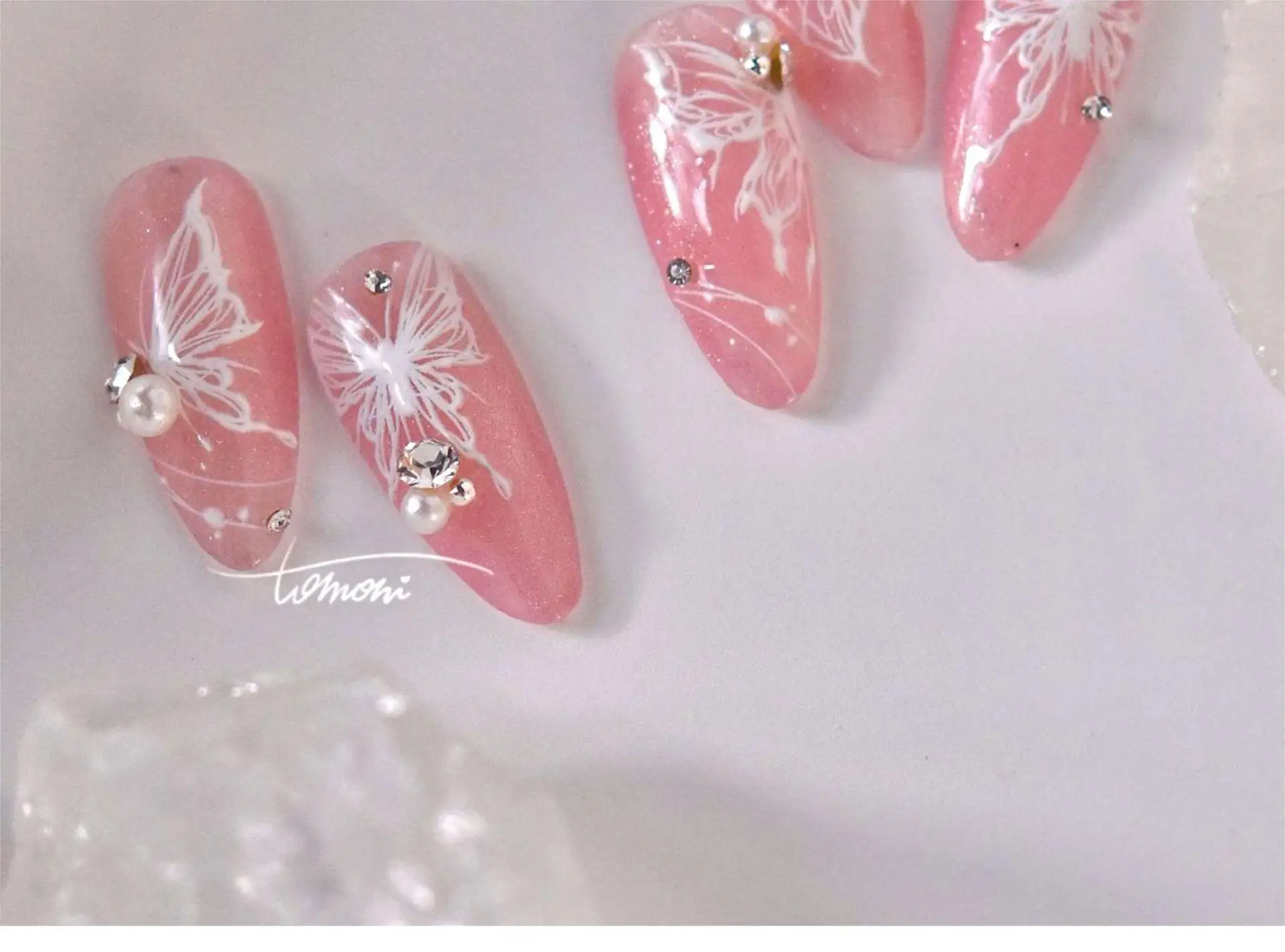 New 2023 Summer 3 designs full nail stickers Stamping 5D Colorful Relief butterfly Nail sticker