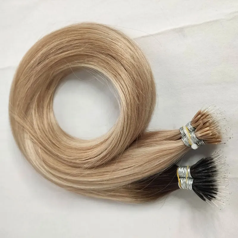 Pre-Bonded Stick Elastic Band Human Hair Extensions Brazilian Human Hair Extension Elastic Thread Hair Extensions