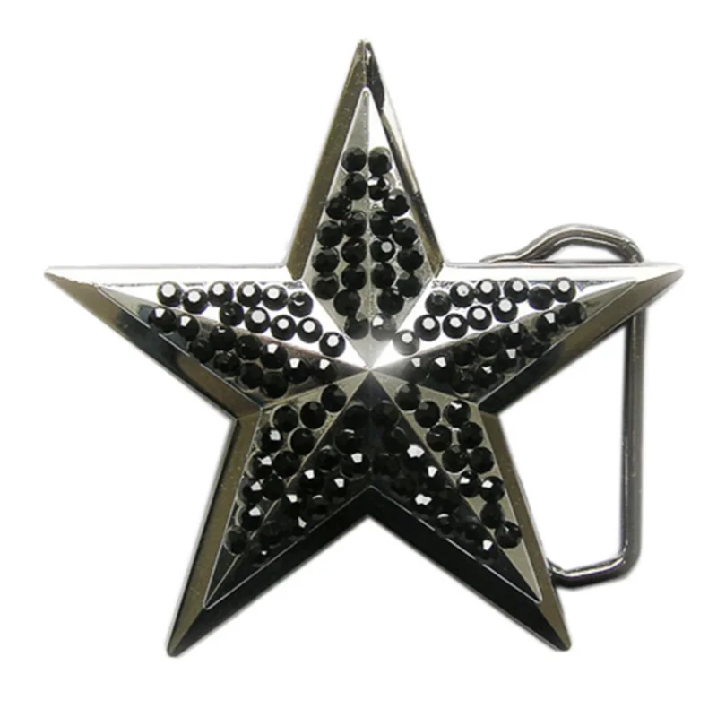 
rhinestone belt buckle star black belt buckle men belt buckles metal 
