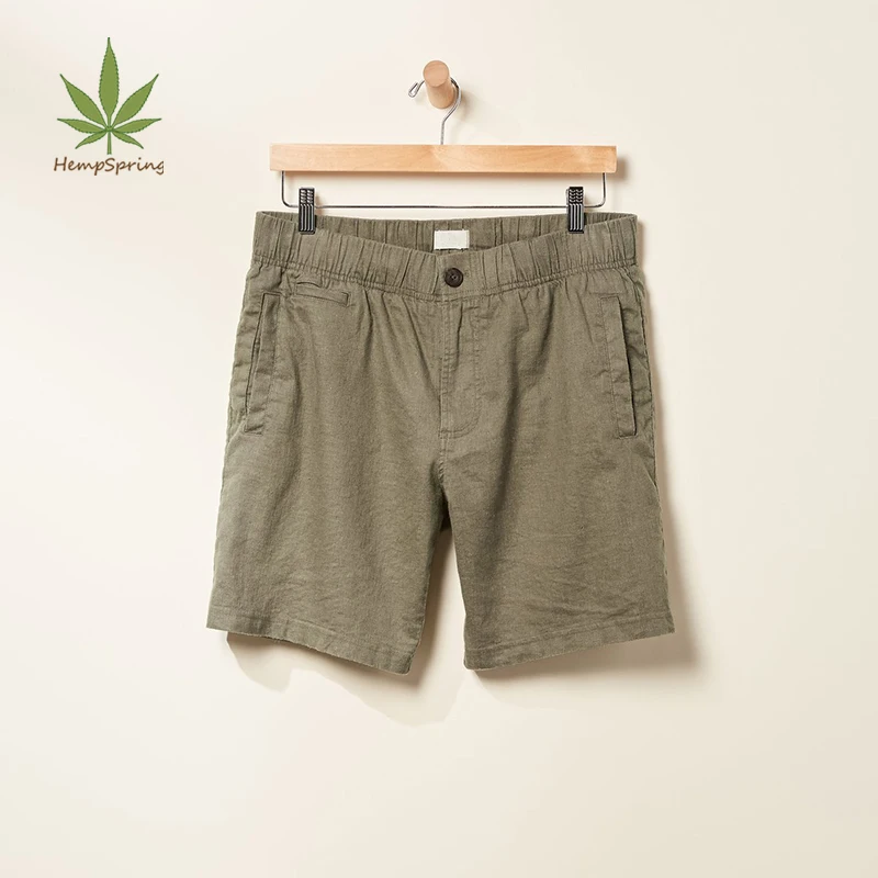 Hempspring Organic Hemp Shorts Men Solid Color Shorts Men Casual Natural Eco Shorts For Men Custom
