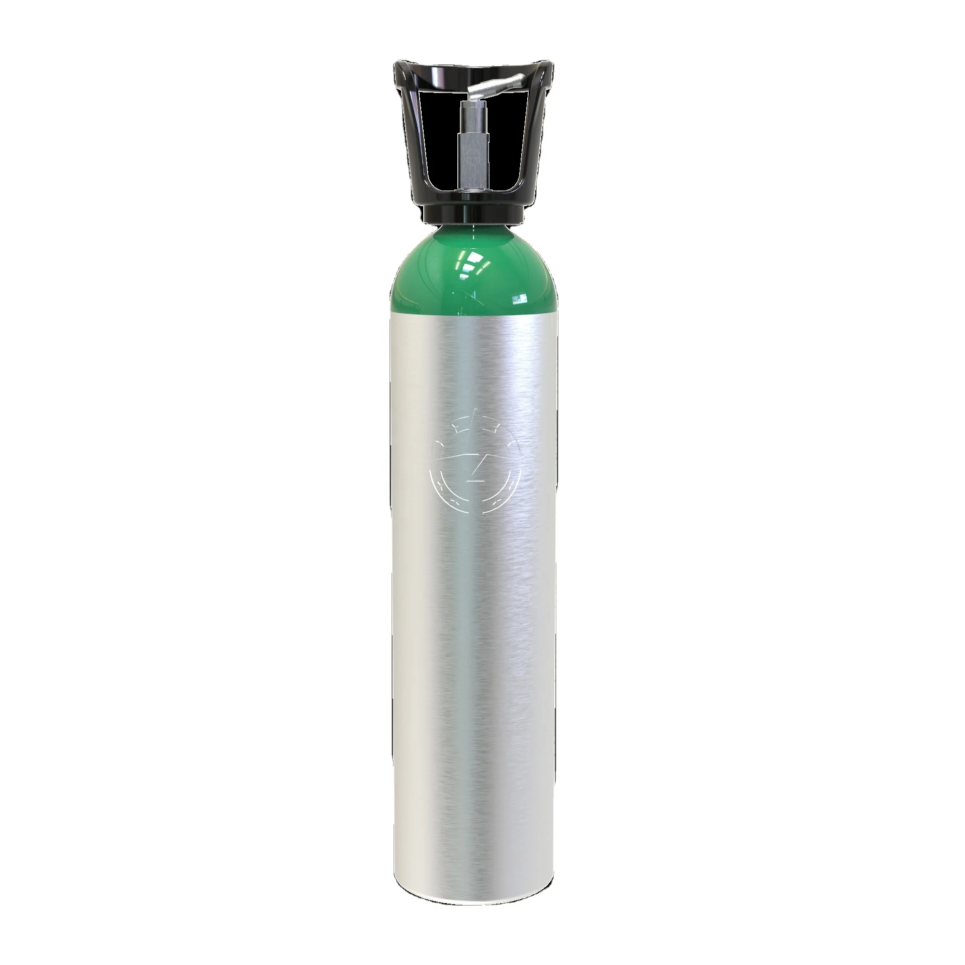 Medical oxygen cylinder Oxygen tank O2 gas ISO 7866 DOT-3AL certified MD ME size Made in China Aluminum gas cylinder CGA 870