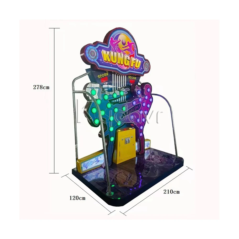 Two player interactive speed challenge battle push button game flash reflex and reaction training led light wall