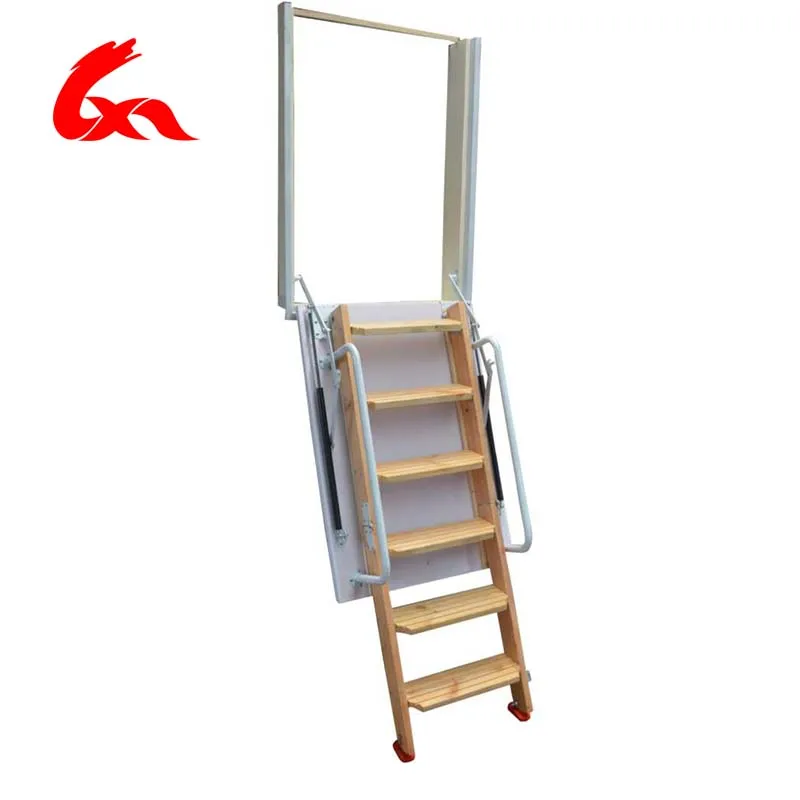 Three-stage attic folding ladder multi-functional use more safe and Strong carrying capacity made in China