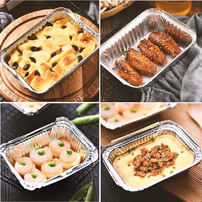 1Lb Mini Loaf Pans Disposable Aluminum Foil Pans for Cooking Baking Steaming Grilling