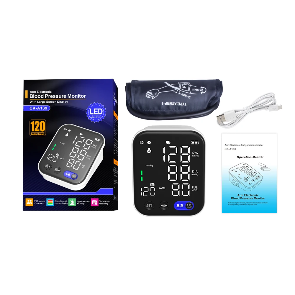CE Approved Health Care Products OEM Digital Bp Monitor BP Machine Medical Arm Digital Blood Pressure Monitor