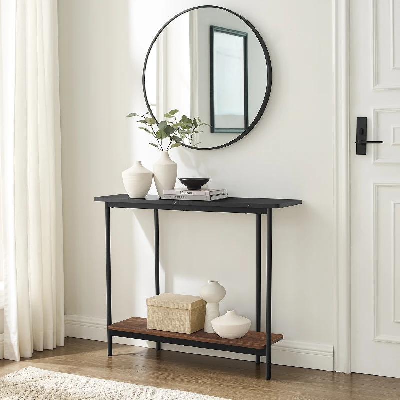 VASAGLE Hallway Black Narrow Sofa Table Living Room Decorating entry tables Console Table