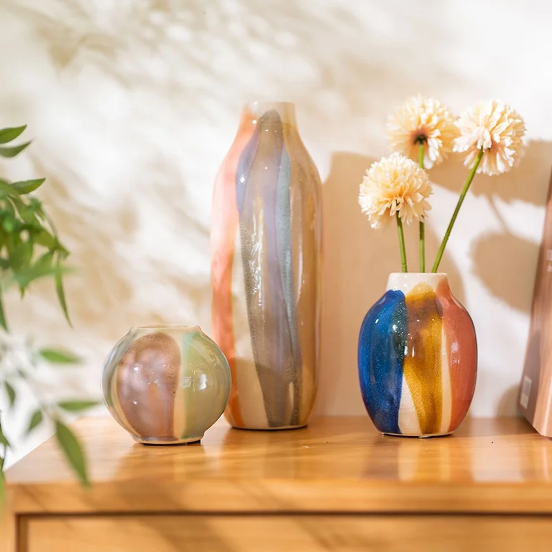EAGLEGIFTS Colorful Ceramic Vase Floreros De Cermica y Porcelana Sthetische Vasen Fr Blume Blumenvasen Porcelain Vase for Home