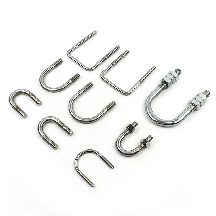 Din Standard M6 M10 Stainless Steel 304 round Trailer U Bolts Plain Finish Great Price