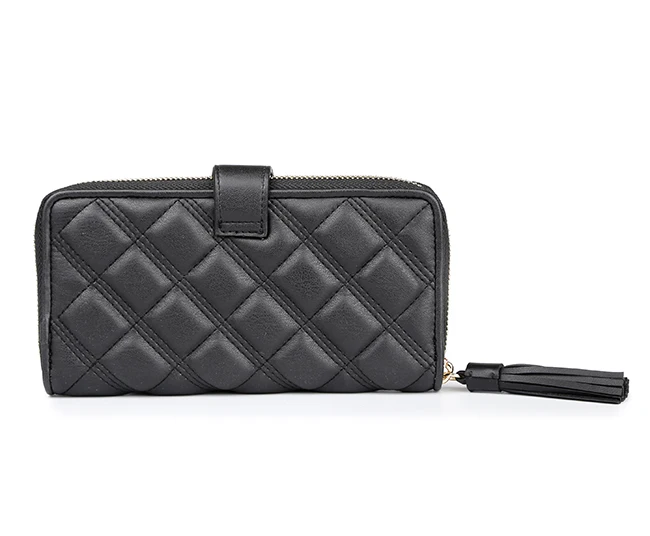#7020 BSCI authorized factory diamond quilted clutch wallet purse vegan leather wallet quilted wallets for women fashionable