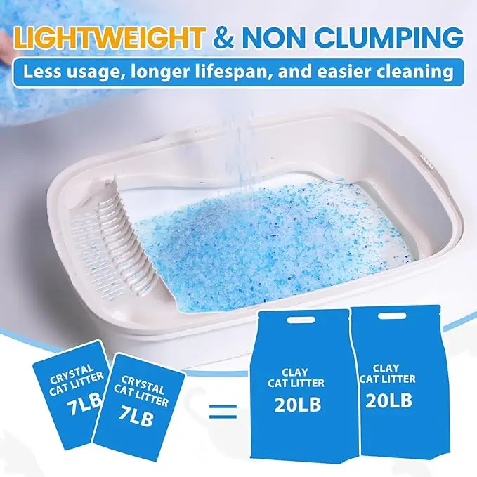 Silica Cat Litter Factory OEM&ODM Eco-friendly Dust-free Deodorization Premium Silica Gel Cat Litter