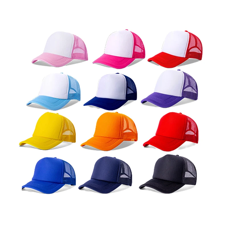 RTS Цвет Черный Красный Синий Передняя поролоновая подкладка сетка дешевая 5 панельная Кепка-бейсболка Мужская и женская унисекс