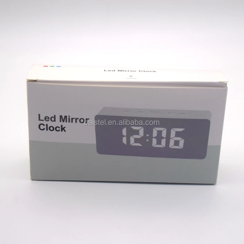 Digital Alarm clock with temperature Snooze Functions With USB LED mirror Clock