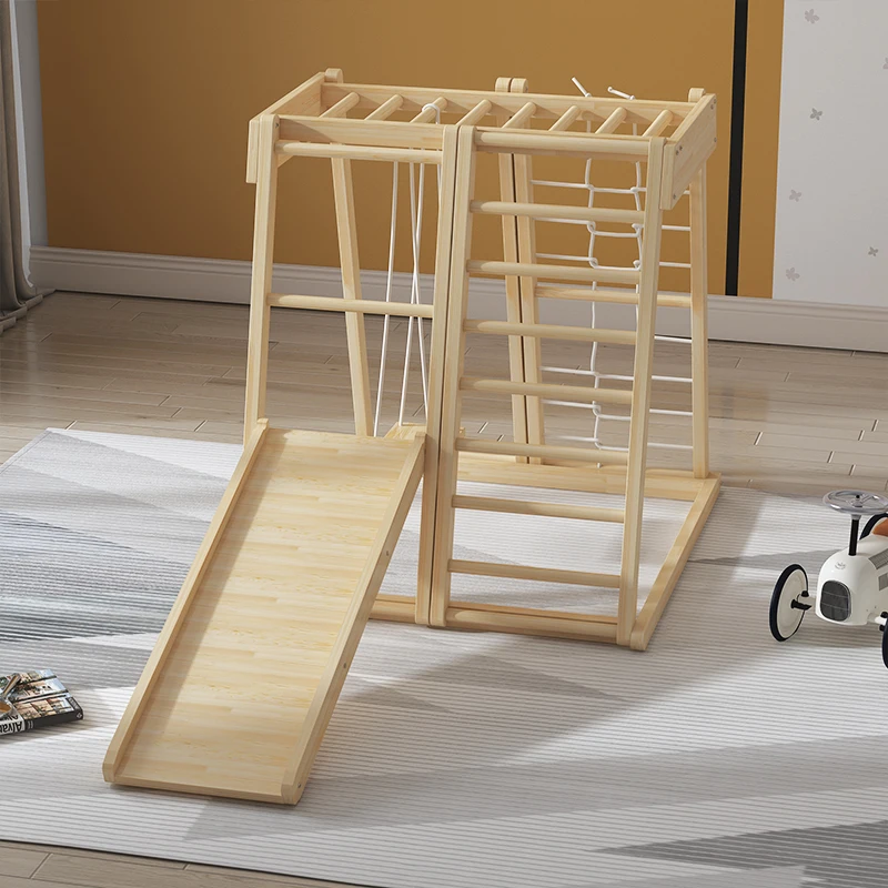 Playground indoor equipment climbing ladder wooden children climbing frame