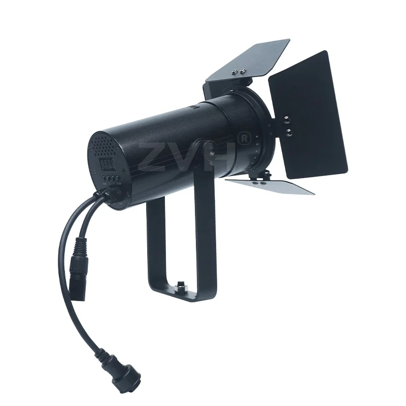 40W LED Fresnel Spotlight with Manual Zoom Bi-Color Black Aluminum House Spot DMX 1/2/3/5 Channel for Stage Lighting Gallery