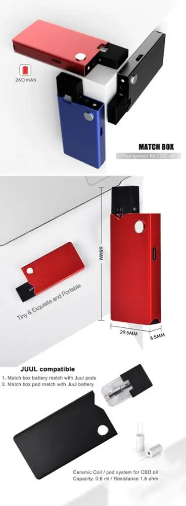 Vape Mod Cartridge Refillable 1ML Capacity Atomizer Ceramic CBD Ecig Pod vape Pen