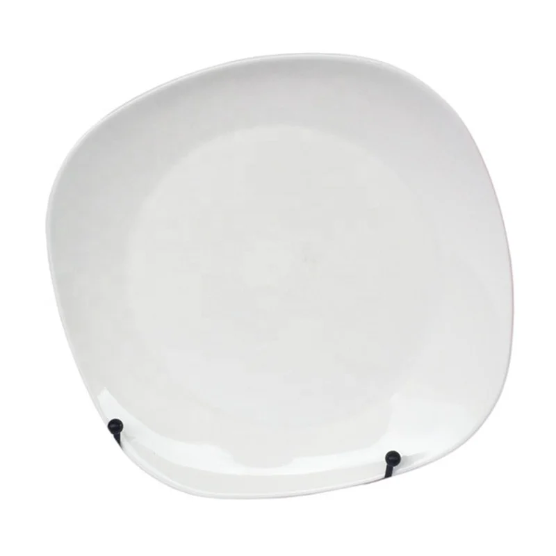 Factory cheap bulk dinner Wholesale custom design White Unbreakable Plates Melamine