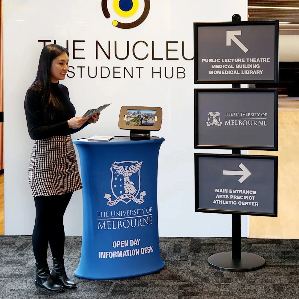 Foldable Table Display Promotion Exhibition Reception Pop Up Counter Promotion Counter Booth Light Box