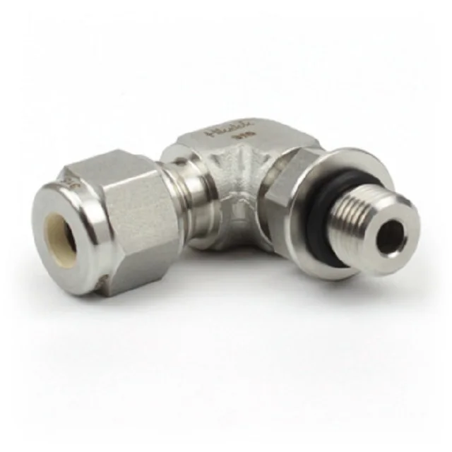 Stainless Steel Twin Ferrule Tube Fitting Pipe Fitting 90 Degree Elbow Fitting Positional Male Elbow