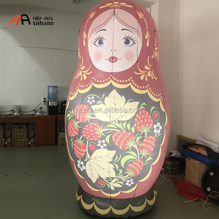 Advertising Cute Inflatable Art Cartoon Inflatable Russian Doll For Decoration