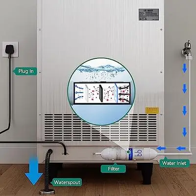100kg / 24hours Top Sale Factory Fast Cooling Air Cooler Water Flowing High Output Ice Cube Maker Machine for Sales Price