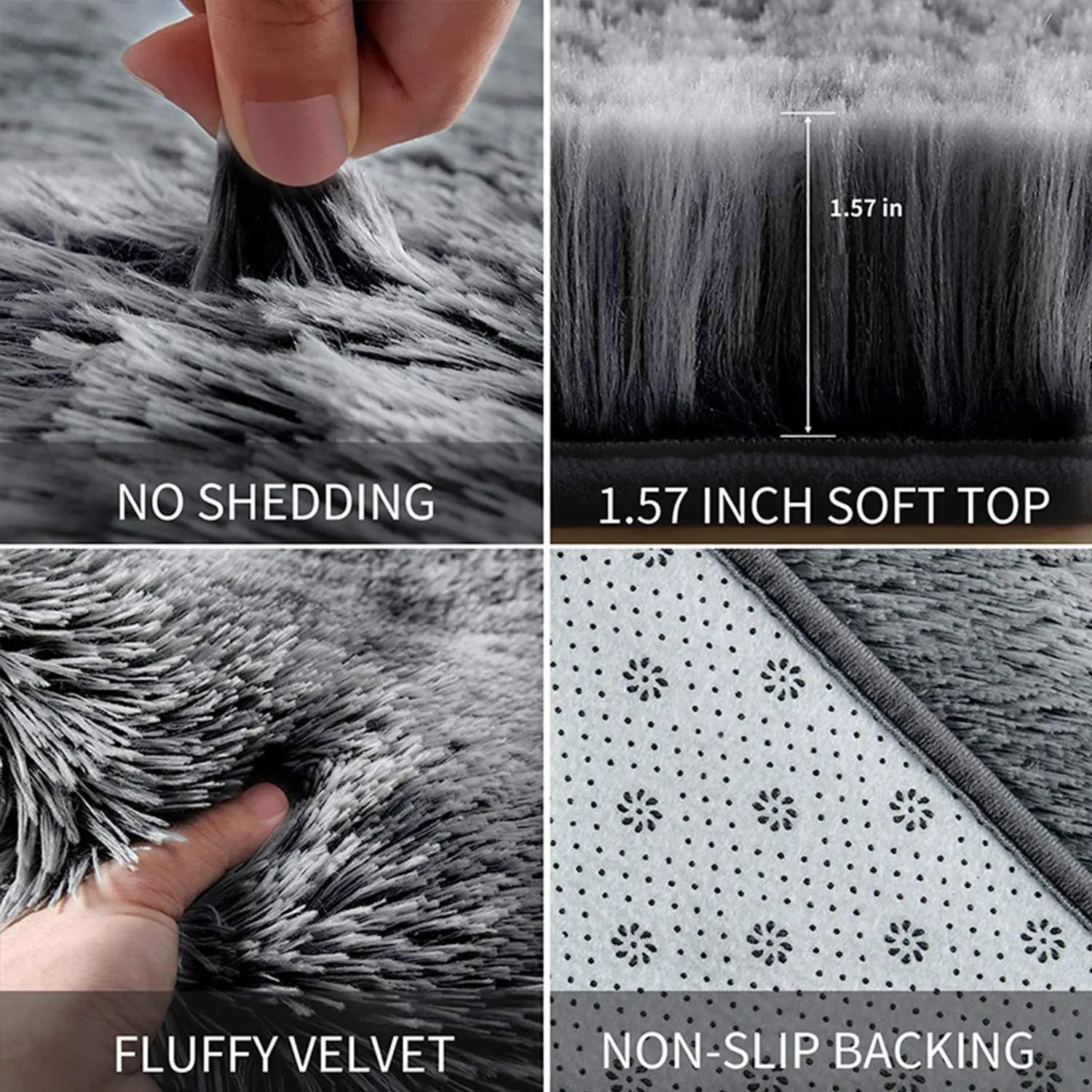  Modern fuzzy colorful soft velvet shaggy plush living room polyester floor carpets and