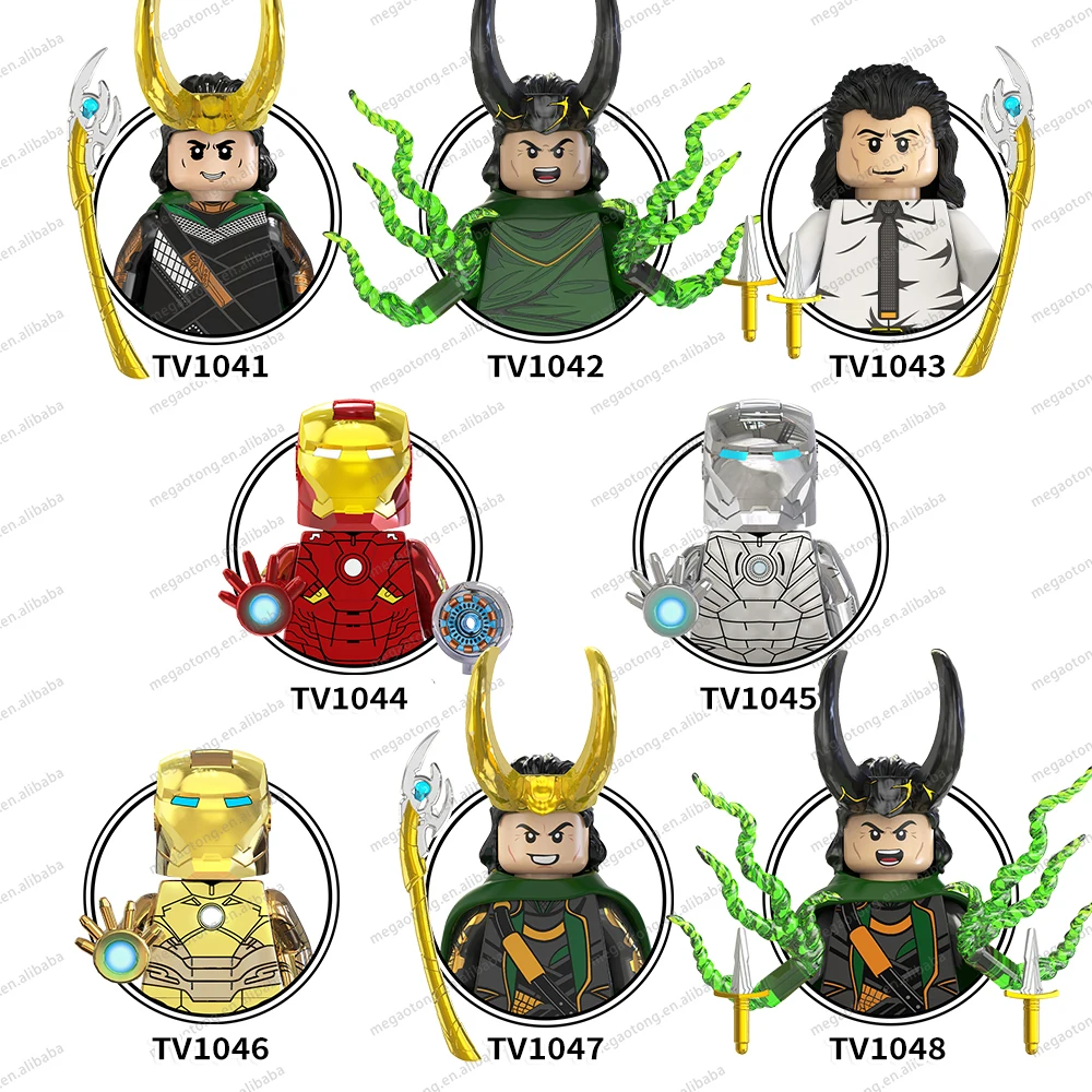 TV6206 Loki Laufeyson Iron Tony Stark Super Hero Movie Character Mini Bricks Building Blocks Kids Educational Mini Toys Juguetes