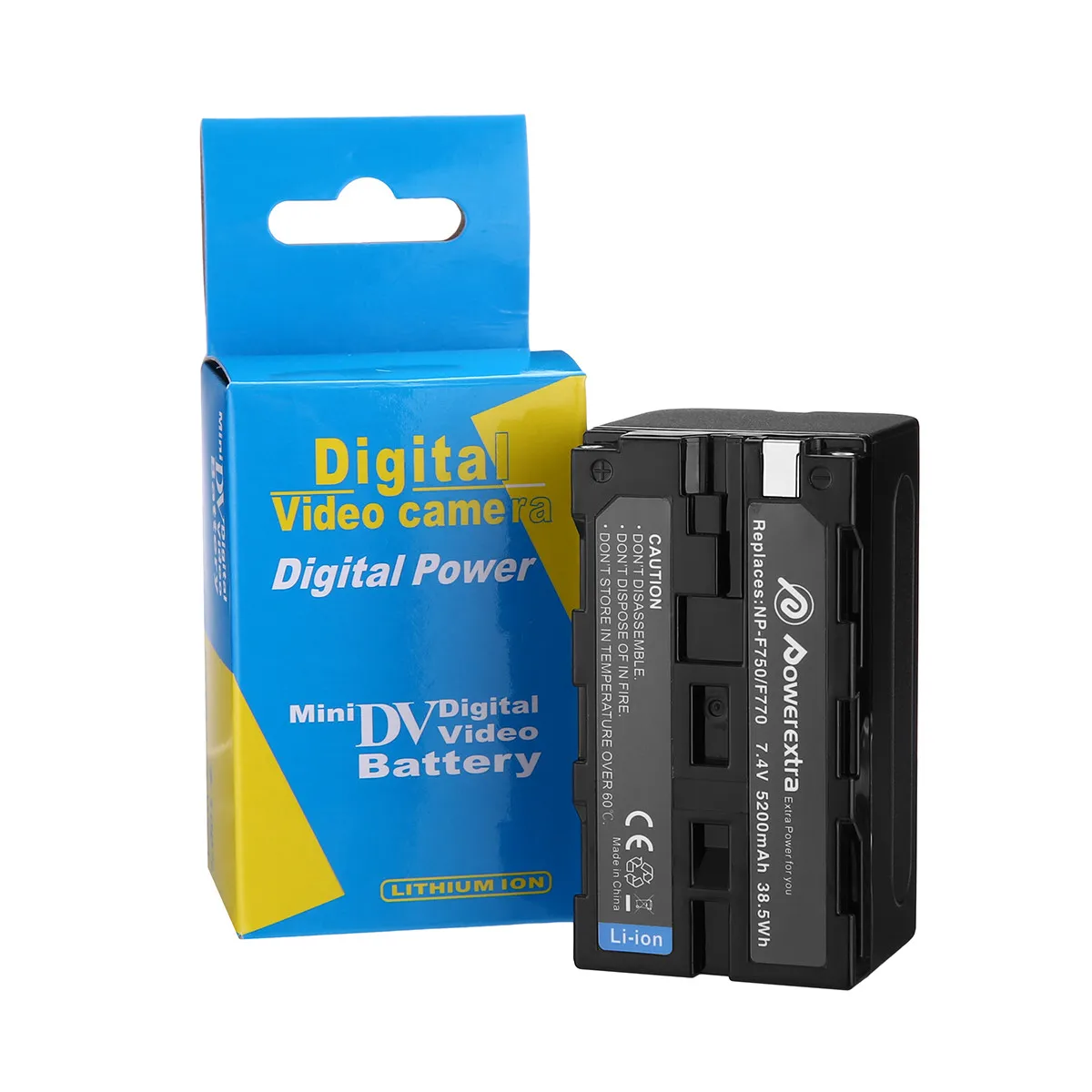 Powerextra Replacement NP-F750 Rechargeable Digital Battery For Sony NP-F730 NP-F760 NP-F770
