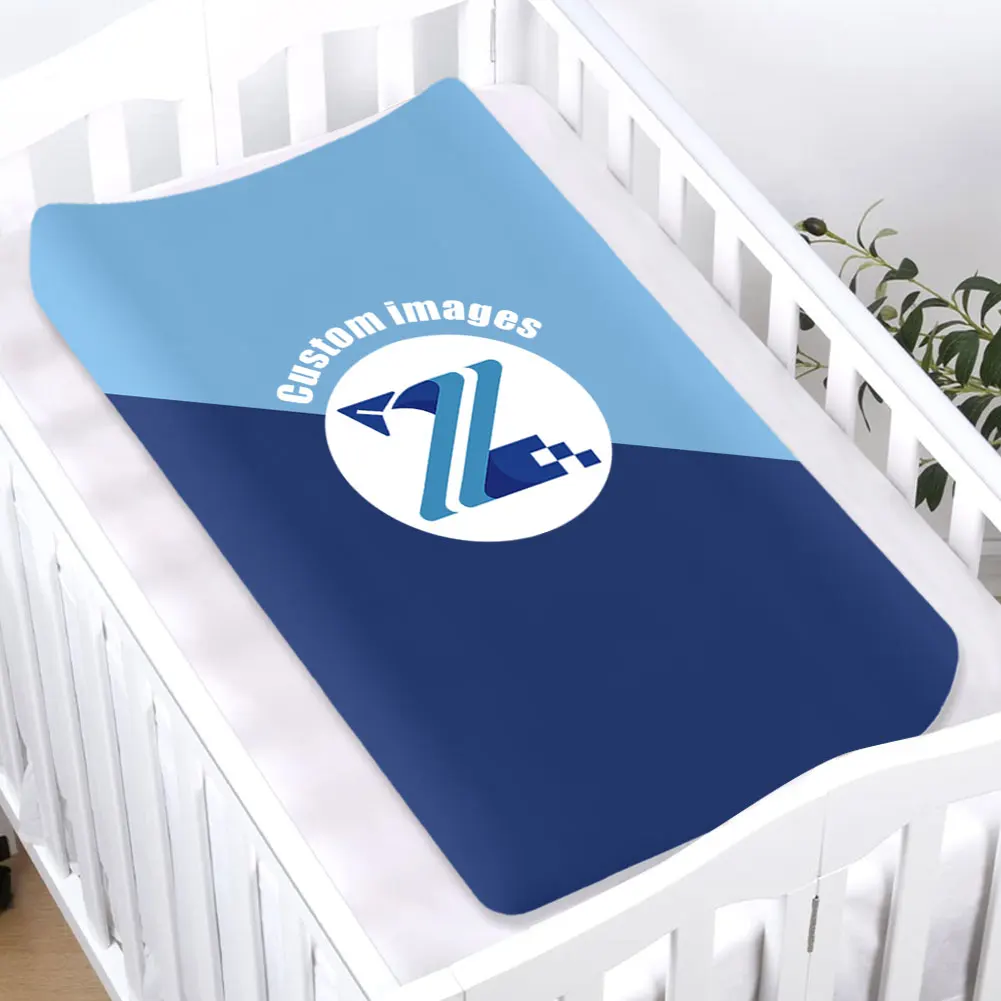 Custom Stretch Diaper Changing Pad Cover Changing Table Cover Green Leaf Changing Pad Covers Jersey Knit Changing Table Sheets