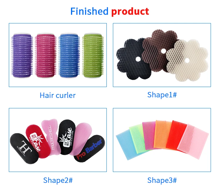 High Quality Popular Barbershop Custom Eco-Friendly Nylon Plastic Hook And Loop Hair Rollers /Hair Grippers
