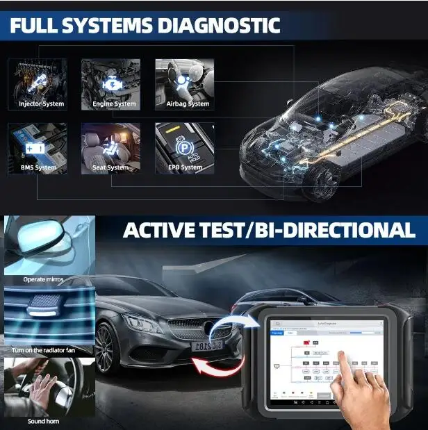 Сканер XTOOL InPlus IP508 OBD2 подушка безопасности для трансмиссии двигателя системы EPB инструменты диагностики автомобиля считыватель кодов 9 обновлений бесплатное обновление