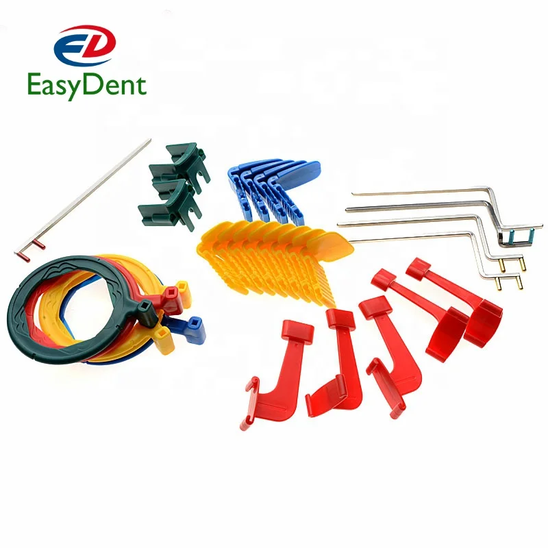 Dental Intra Oral X-Ray Film Positioning System Complete Aiming Rings Indicator Arms Bite Blocks X-ray film locator Colorful