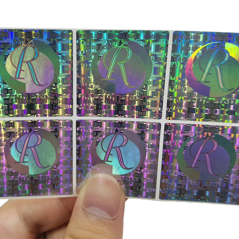 Custom Printing Rainbow Holographic Original Price Tamper Proof Hologram Stickers For Snapback Hat