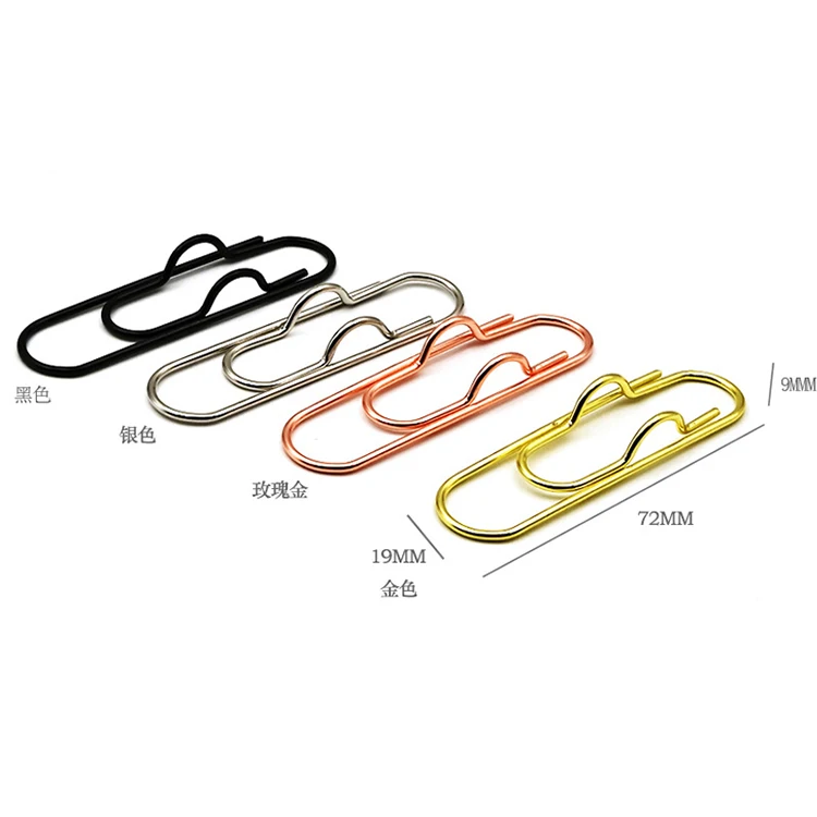Multi-purpose metal pen holding spring clips gold metal pencil paper clips