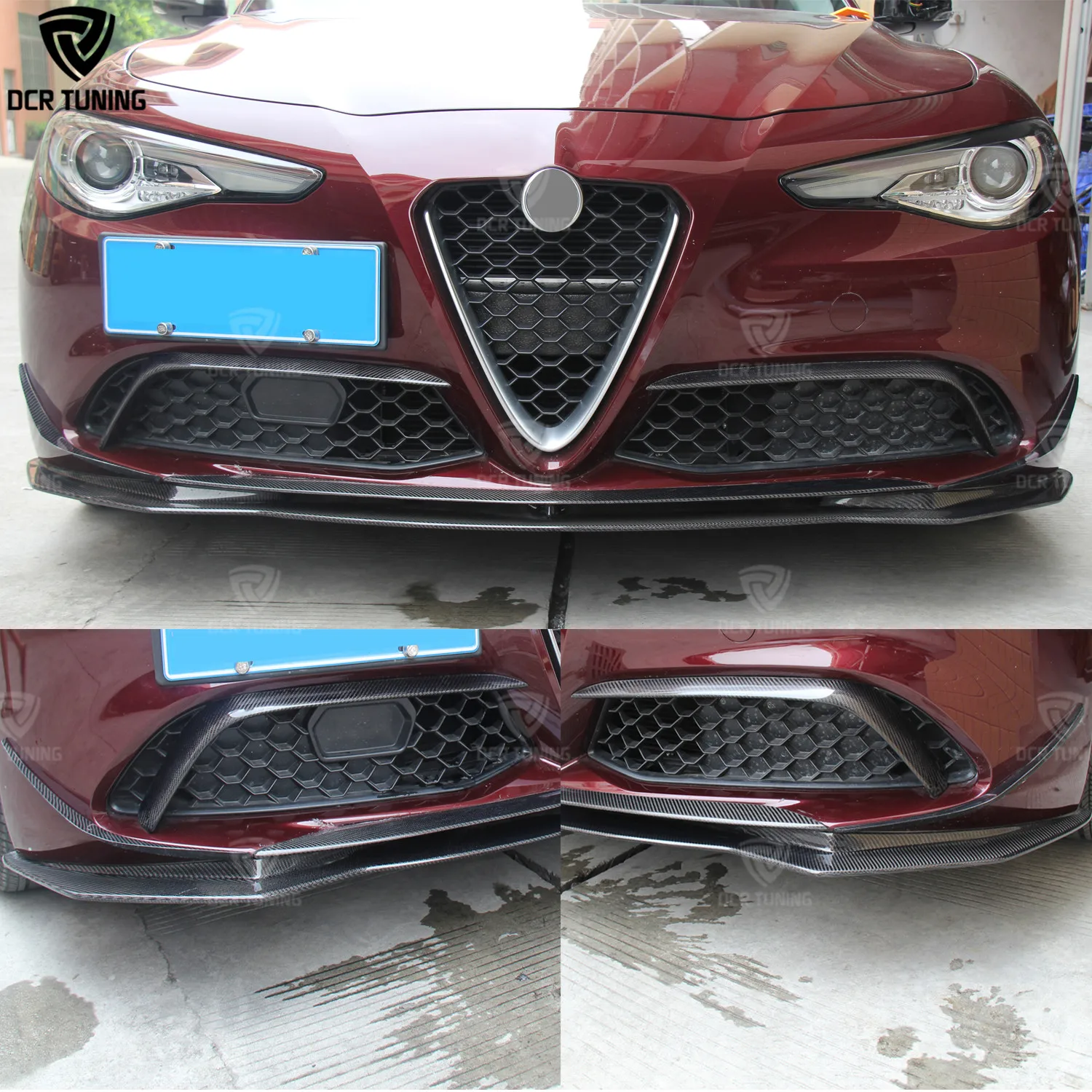  Сплиттер из углеродного волокна для Alfa Romeo Giulia передний бампер Canard Trims 2015 2016 2017 2018