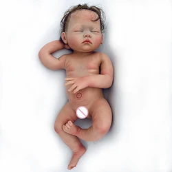 18 Inch Bebe  Full Body Solid Silicone Reborn Dolls Painted Bebe Reborn Likelike Handmade Bebe Reborn De Silicone