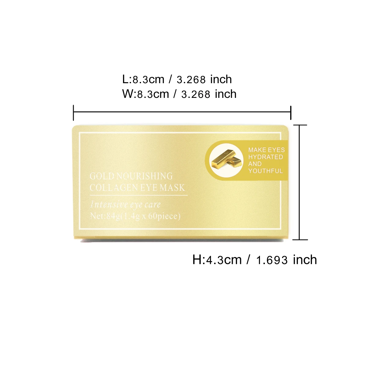 Wholesale KOEC 24K Gold Eye Patch Silicon 60pcs Wholesale Mask for Puffy Eye and Dark Circle Nourish Moisturizing Under Eye Mask