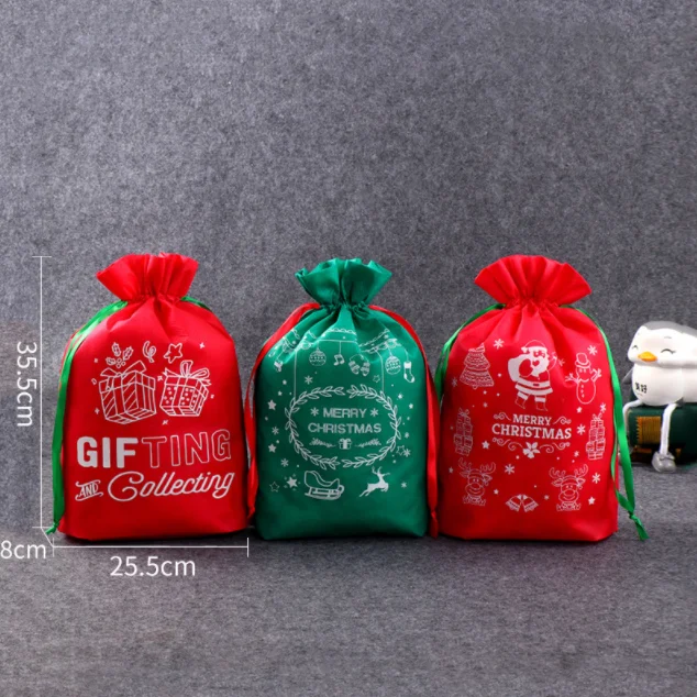 Green moose candy Christmas present non-woven bags wholesale