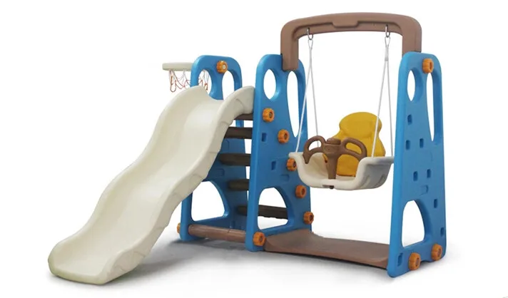 Plastic Indoor Slide with Basket for Kids