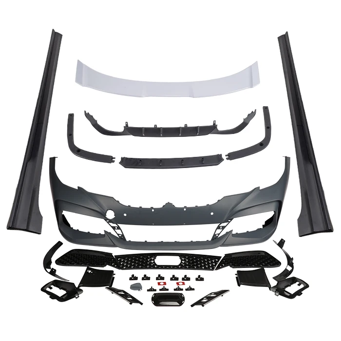 Yofer wholesale Car modified g20 g28 diffuser lip side skirts spoiler Bumpers bodykit For bmw 330i 340i
