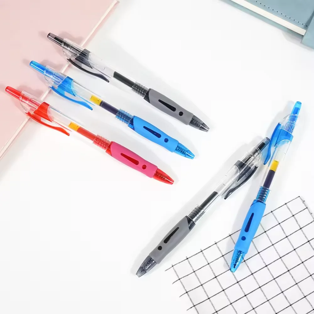 Hot Style Plastic Bright Color Fashion Large-capacity Click Gel Ink Pen For Kids