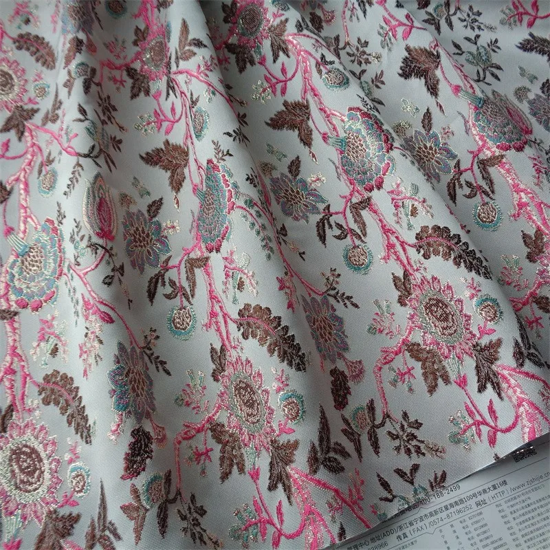 New popular thickened yarn-dyed jacquard brocade gold silk cockscomb flower fine fabric for clothing