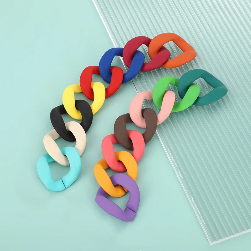 ZONESIN 38cm Acrylic Chain Strap DIY Purse Handles Replacement For Bag Strap Key Chain Phone Strap