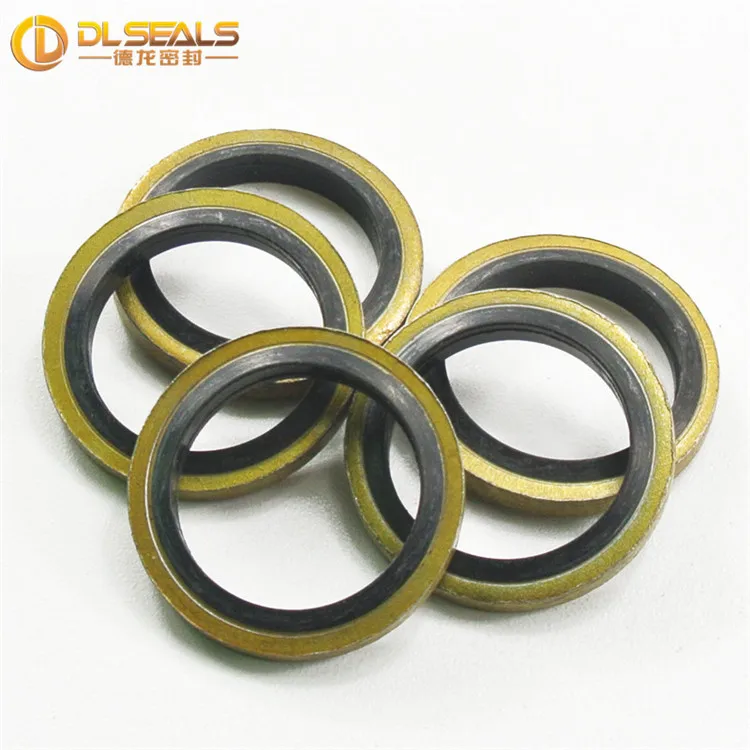 DLSEALS XM1001969 Carbon Steel Bonded Seal Carton Box Thread Sealing 10 PCS NBR Hydraulic Cylinder Bonded Gasket