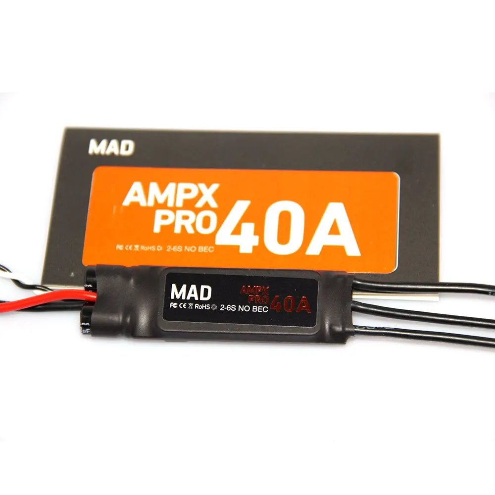 Квадрокоптер MAD AMPX ESC 40A Pro 2-6S w/o BEC для радиоуправляемой карты дальнего радиуса действия
