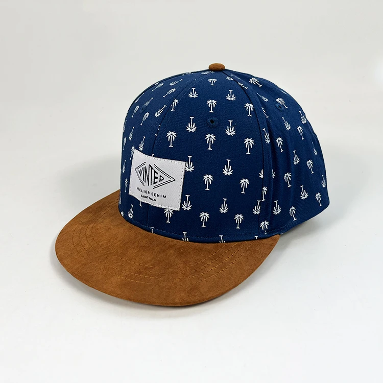 Full Printing Kids Snapback Cap With Woven Label