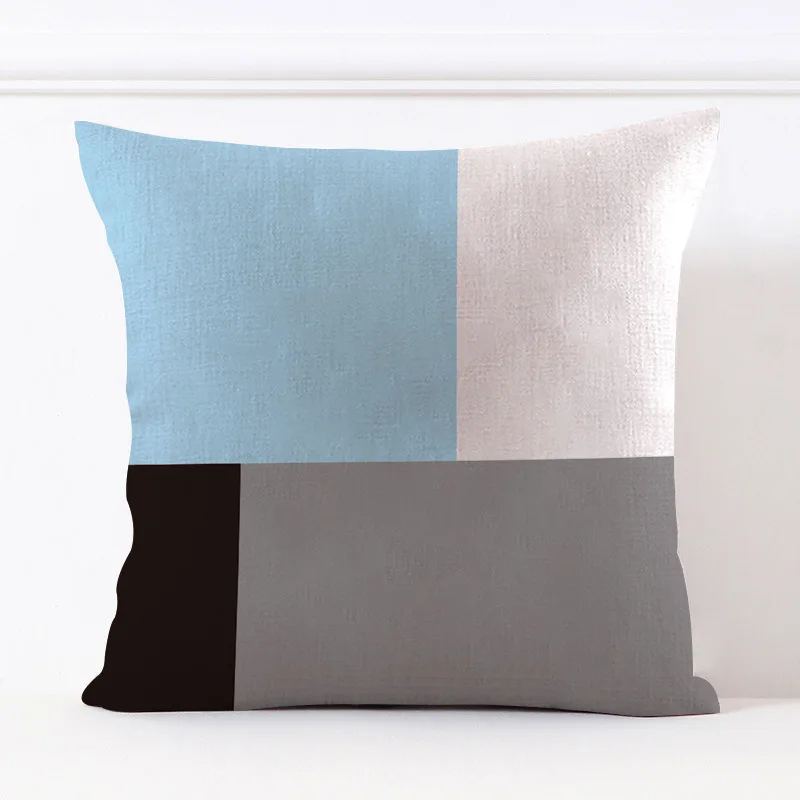 Decorative Cotton Linen Square Throw Pillow Cases Sofa Cushion Covers Warm Geometric Pillow Case For Home Decoration