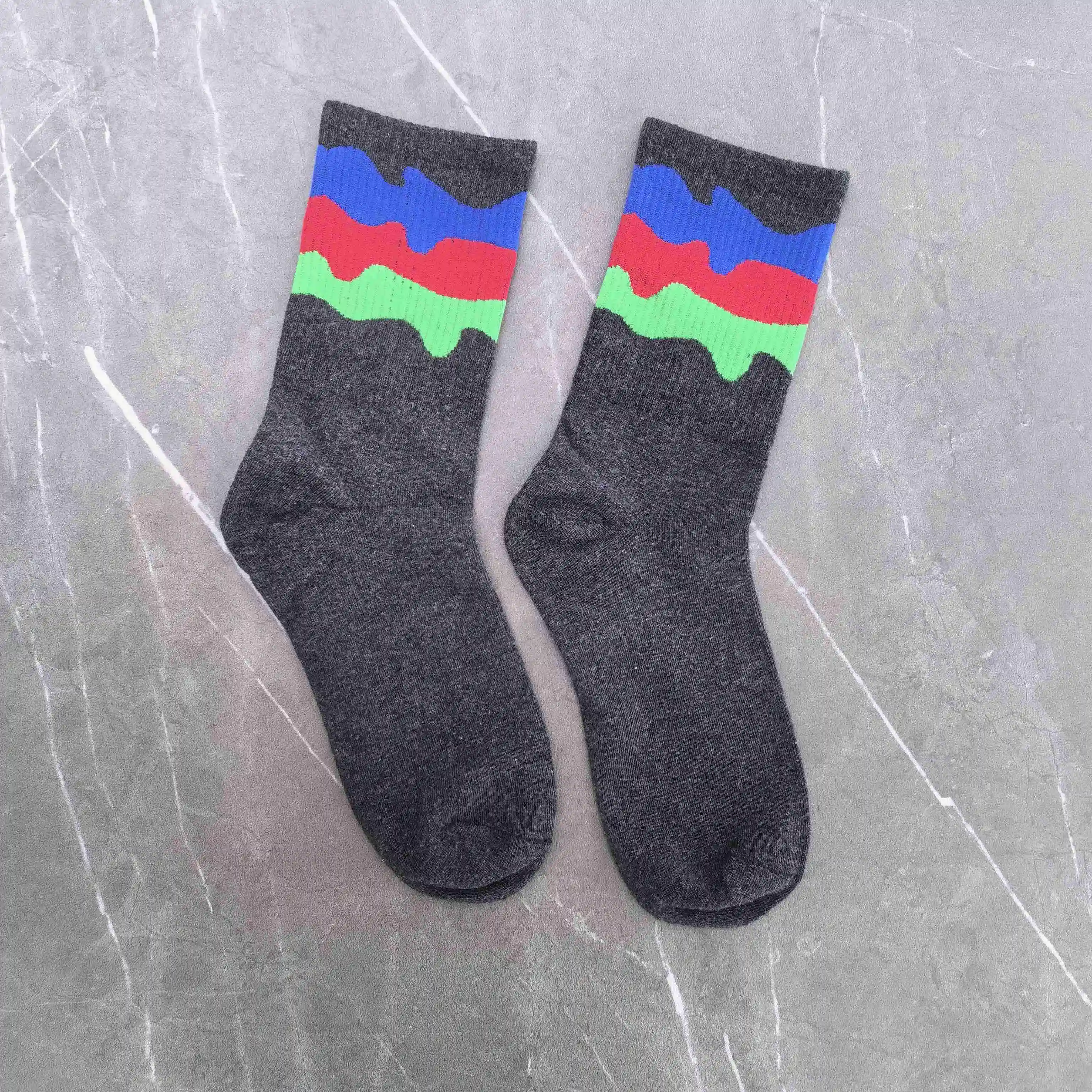 2024 New Style Portable Knit Solid Cotton Sports Socks Heavyweight Long Cushion Boot Socks For Men