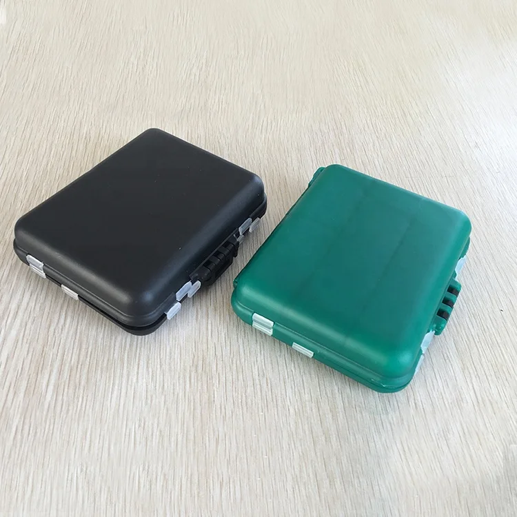 026# Compartments Mini Fishing Tackle Box Fish Lures Hooks Baits Plastic Storage Holder Square Case  Fishing Box