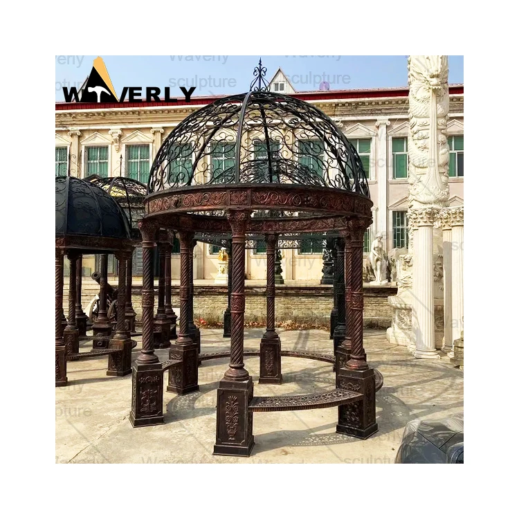 Custom Modern Garden Home Made Gazebo Design Pergola Free Standing Metal Antique Cast Iron Gazebo Gazebos For Sale