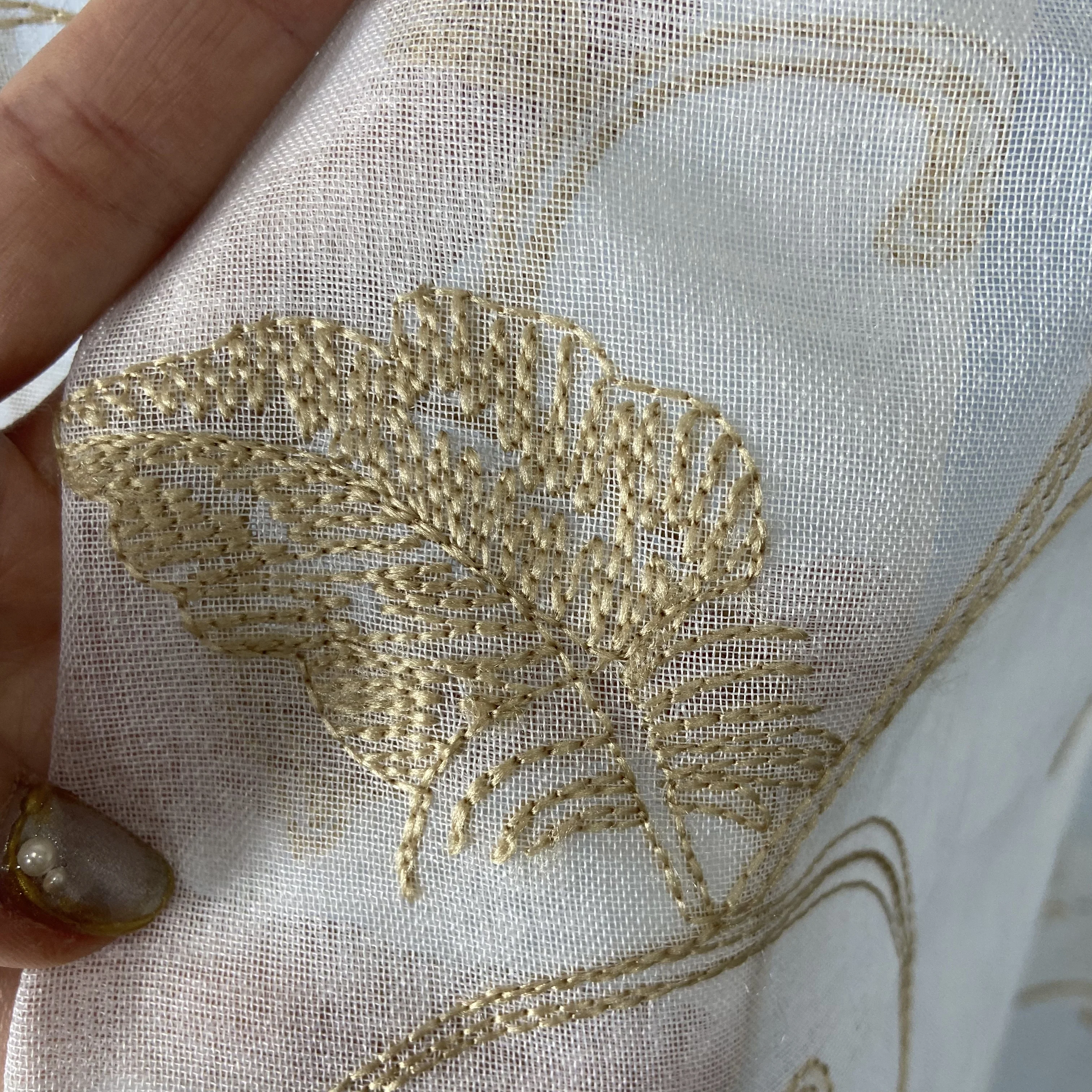 Good quality material black embroidery curtain, Jacquard fabric embroidery curtain Set of 2 /